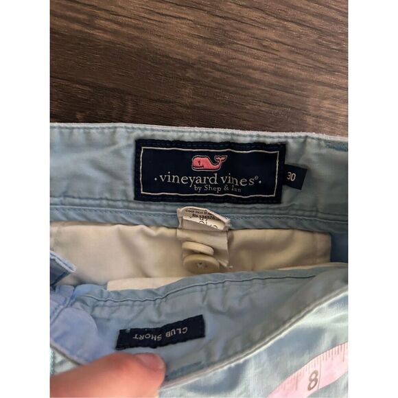 Vineyard Vines By Shep & Ian Light Blue Flat Front Chino Club Short Size 30 - Picture 13 of 14
